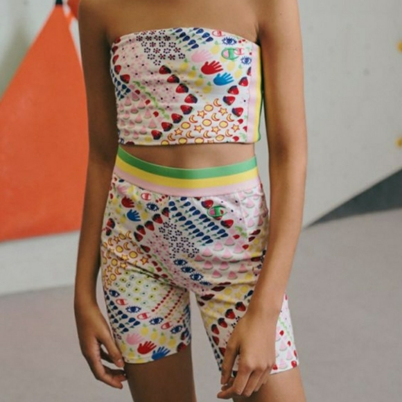 Champion x Susan Womens Multicolored Bike Short NWT Size XSmall - Picture 1 of 3